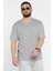Bisiklet Yaka Çizgi Desenli Erkek Tişört P-00015553 2