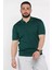 Erkek Polo Yaka Kendinden Çizgi Desenli Triko Tişört P-00015202 2
