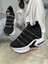 Günlük Triko Kadın Sneaker Gizli Topuk Taşlı Oval Burun Rahat Kalıp Nefes Alabilen Spor Ayakkabı 271 1
