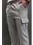 Bel Bağlamalı Kargo Cepli Erkek Jogger Yürüyüş Pantolonu P-00015523 4