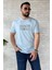 Erkek Bisiklet Yaka Baskılı Tişört P-00015318 2