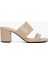 Leather & Suede Block Heel Mule 2