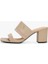 Leather & Suede Block Heel Mule 4