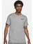Pro Dri Fit Short Sleeve Mens Erkek Koşu Antrenman Tişörtü Gri 1