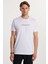 erkek Slim Fit Dar Kesim %100 Pamuk Yumuşak Dokulu Baskılı Beyaz Bisiklet Yaka Tişört 4