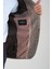 Diocle Erkek Kahve Kareli - Ekoseli Slim Fit Mono Yaka Blazer Ceket 4