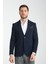 Baselna Erkek Kahve Esneyen Likralı Kumaşlı Tam Astarlı Slim Fit Mono Yaka Dar Kesim Blazer Ceket 1