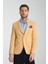 Baselna Erkek Kahve Esneyen Likralı Kumaşlı Tam Astarlı Slim Fit Mono Yaka Dar Kesim Blazer Ceket 1