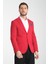 Baselna Erkek Kahve Esneyen Likralı Kumaşlı Tam Astarlı Slim Fit Mono Yaka Dar Kesim Blazer Ceket 3