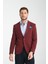 Baselna Erkek Kahve Esneyen Likralı Kumaşlı Tam Astarlı Slim Fit Mono Yaka Dar Kesim Blazer Ceket 1
