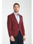 Baselna Erkek Kahve Esneyen Likralı Kumaşlı Tam Astarlı Slim Fit Mono Yaka Dar Kesim Blazer Ceket 3