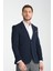Baselna Erkek Kahve Esneyen Likralı Kumaşlı Tam Astarlı Slim Fit Mono Yaka Dar Kesim Blazer Ceket 3
