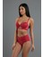 Bordo Kadın Desteksiz Sütyen Külot Takım 2