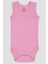%100 Organik Pamuk 3'lü Pembe Bebek Atlet Çıtçıtlı Zıbın Body 3