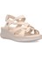 D25YS-2265 Kadın Dolgu Topuk Sandalet Bej 2