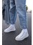 Bağcıklı Erkek Sneaker Bot Kırmızı Yeşil Sim 2