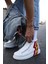 Bağcıklı Erkek Sneaker Bot Sarı Kırmızı Şimşek 5