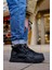 Bağcıklı Erkek Sneaker Bot Siyah Siyah 3