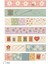 Pastel Masallı Şerit Stickerlar - 4 Sayfa- Şerit Çıkartmalar Seti 4