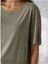 Açık Yeşil Haki Lazer Kesim Basic Tshirt 2