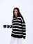 43111 Triko Çizgili Salaş Kazak-Siyah-Ekru 2