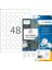 4387 Üniversal Etiket Dın A4 Çıkarılabilir 30 Mm, 25 Yaprak, Kağıt, Mat, Yuvarlak, Çıkarılabilir ve Tekrar Yapışan Adres Çıkartması, 1.200 Yapışkan Etiket, Beyaz 1