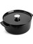 Cast Iron 26 Cm/5,2 L Kapaklı Tencere, Kaliteli, Sağlam ve Uzun Ömürlü, Kızartma, Kızartma, Pas Içermeyen Emaye Iç Kısım, Indüksiyon, Ergonomik Sap, 260°C'YE Kadar Fırına Dayanıklı, Oniks 1