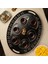 Metal Lalin Tepsi Metal Oval Servis Tepsisi Krem, Romantik Tepsi, Büyük Tepsi, Çay Kahve Tepsisi Siyah LN1028S 1