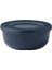 - Multi Bowl Cirqula Round - Kapaklı Saklama Kabı - Buzdolabı İçin Hava Geçirmez Saklama Kutusu ve Mikrodalga Fırın Kabı Olarak Uygundur - 750 ml - Nordic Denim 1