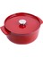 Cast Iron 26 Cm/5,2 L Kapaklı Tencere, Kaliteli, Sağlam ve Uzun Ömürlü, Kızartma, Kızartma, Pas Içermeyen Emaye Iç Kısım, Indüksiyon, Ergonomik Sap, 260°C'YE Kadar Fırına Dayanıklı, Kırmızı 1