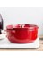 Cast Iron 26 Cm/5,2 L Kapaklı Tencere, Kaliteli, Sağlam ve Uzun Ömürlü, Kızartma, Kızartma, Pas Içermeyen Emaye Iç Kısım, Indüksiyon, Ergonomik Sap, 260°C'YE Kadar Fırına Dayanıklı, Kırmızı 2
