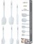 Drongo 6'lı Spatula Set Beyaz Renkli Noktalı 1