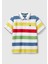 Erkek Çocuk Renkli Mix Çizgili Logo Işlemeli Polo T-Shirt 1