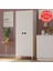 2 Kapaklı 5 Raflı Mega Çok Amaçlı Mutfak Dolabı Banyo Dolabı Beyaz %100 Mdf 3