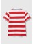 Erkek Çocuk Kırmızı Mix Çizgili Logo Işlemeli Polo T-Shirt 2