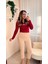 Kadın Üste Oturan Paçası Bilek Üzerinde Biten Atlas Kumaş Pantolon 36 (S) - 48 (4xl) 1