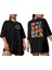Bisiklet Yaka Kısa Kol Baskılı T-Shirt - Siyah 2