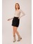 Geniş Yaka Krem Basic Body Bluz 2