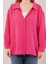 Basic Oversize Fuşya Gömlek 4