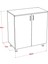 Lowe Mini Mutfak Dolabı Alt Modül 100 cm (Tezgah Dahil) 4
