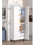 %100 Mdf Beyaz 4 Kapaklı 4 Raflı Çok Amaçlı Banyo/kiler/balkon Dolabı 60 cm En 1