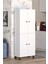 %100 Mdf Beyaz 4 Kapaklı 4 Raflı Çok Amaçlı Banyo/kiler/balkon Dolabı 60 cm En 3