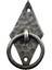 Antika Tarz Dekoratif Pirinç Dik Baklava Halka , Mobilya Kulbu - 82X41 Mm, Oksit 1