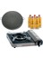 Portatif Kamp Ocağı Gri + Granit Katmer + 5 Evolite 227 Gr Gaz Kartuşu Evo-001-E4 1