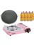Seramik Pro Portatif Ocağı Pembe + Granit Katmer + 8 Evolite 227 Gr Gaz Kartuşu Evo-008-F7 1