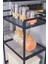 Metal Mutfak Malzeme Dolabı Metal Organizer Dekoratif Çok Amaçlı Metal Raf 5