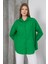 Kadın London Keten Tek Cepli Oversize Gömlek, Premium Kalite Keten Gömlek 4