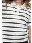 3-10 Yaş Arası Beli Lastikli Çizgili Kız Çocuk T-Shirt 2