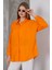 Kadın London Keten Tek Cepli Oversize Gömlek, Premium Kalite Keten Gömlek 5