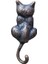 Antika Tarz Dekoratif Pirinç Kedi Sırt Kapı Tokmağı, Taktak - 160 x 65MM, Oksit 1